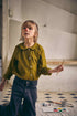 poudre organic / BLOUSE FLEUR_Fir Green(2y,3y,4y,6y)